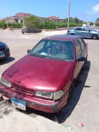 هيونداي اكسيل 1998 أحمر غامق مستعملة للبيع