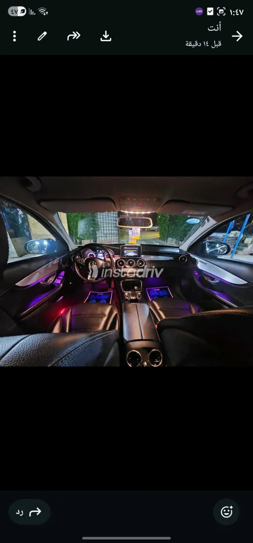 مرسيدس C 180 2015 أبيض مستعملة للبيع - 3