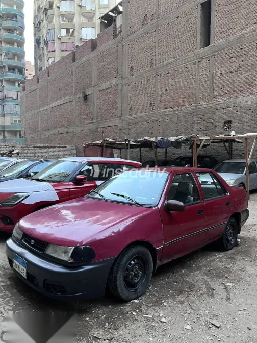 هيونداي اكسيل 1997 أحمر مستعملة للبيع - 3