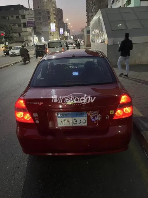 شيفروليه افيو 2009 أحمر مستعملة للبيع - 3