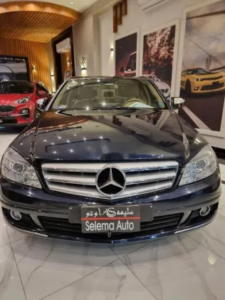 مرسيدس C 200 2008 أزرق غامق مستعملة للبيع