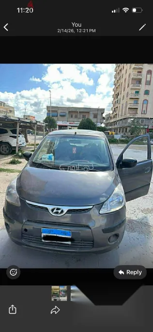 هيونداي I10 2010 رمادي مستعملة للبيع
