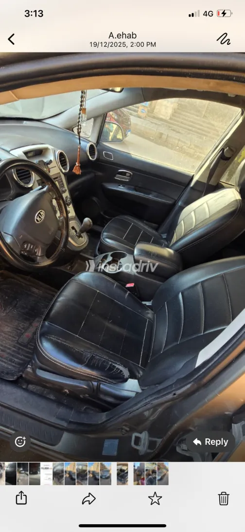 كيا كارينز 2010 أبيض مستعملة للبيع - 3