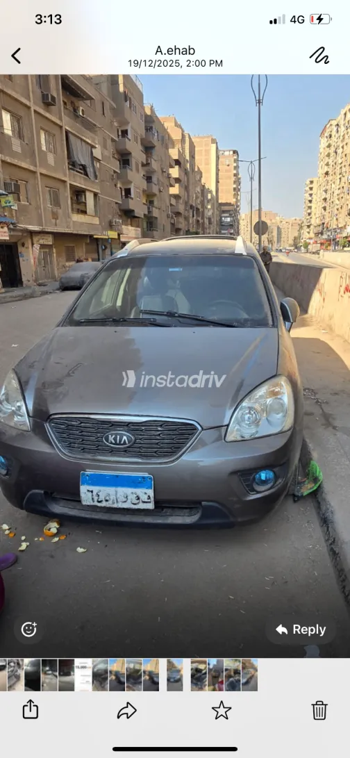 كيا كارينز 2010 أبيض مستعملة للبيع - 6