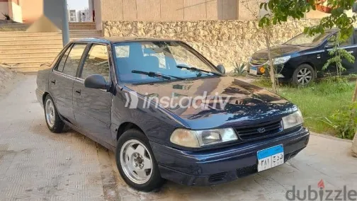 هيونداي اكسيل 1993 أزرق غامق مستعملة للبيع - 4