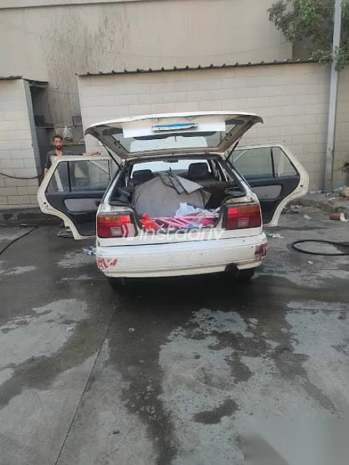 هيونداي اكسيل 1990 أبيض مستعملة للبيع - 9