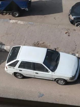 هيونداي اكسيل 1990 أبيض مستعملة للبيع