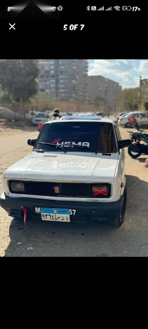 فيات 128 1985 أبيض مستعملة للبيع - 6