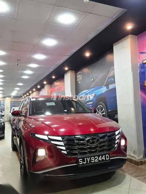 هيونداي توسان 2021 أحمر مستعملة للبيع - 5