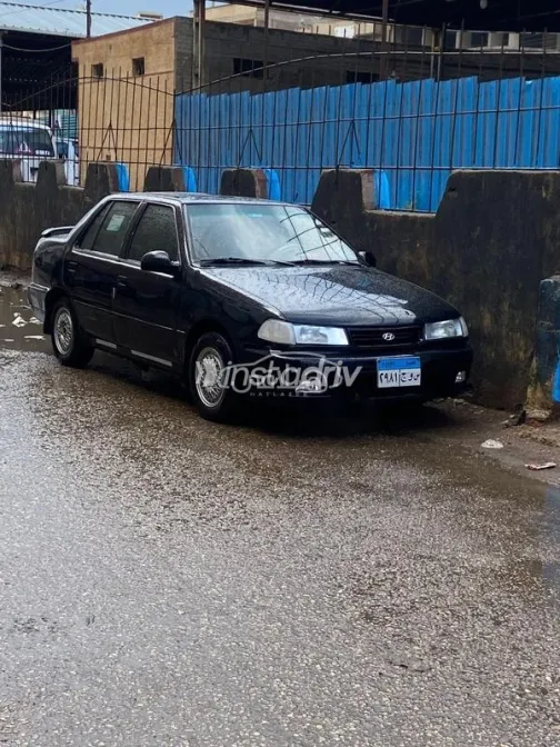 هيونداي اكسيل 1995 أسود مستعملة للبيع - 4