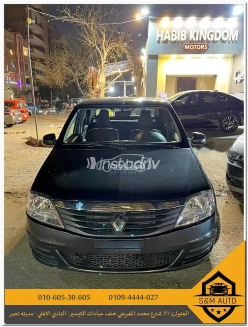رينو لوجان 2010 أسود مستعملة للبيع - 1
