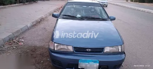 هيونداي اكسيل 1996 أزرق غامق مستعملة للبيع - 7