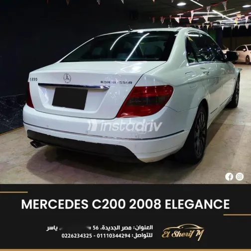 مرسيدس C 200 2008 أبيض مستعملة للبيع - 3