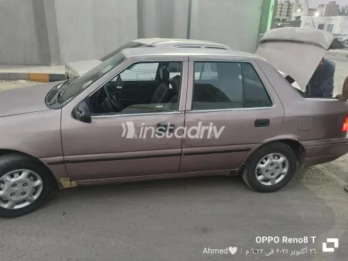 هيونداي اكسيل 1997 رمادي غامق مستعملة للبيع - 2