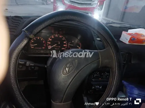 هيونداي اكسيل 1997 رمادي غامق مستعملة للبيع - 4