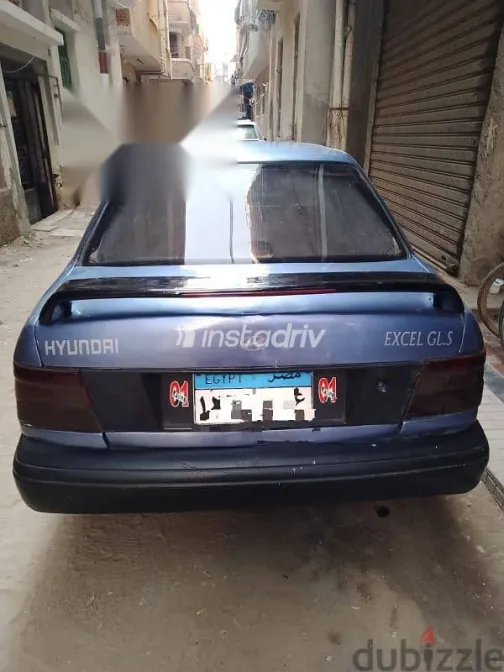 هيونداي اكسيل 1995 أزرق غامق مستعملة للبيع - 2