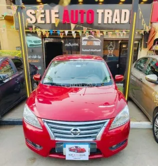نيسان سنترا 2019 أحمر مستعملة للبيع