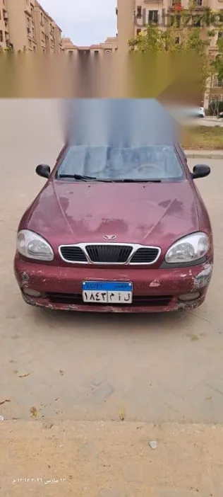 دايو لانوس 1998 أحمر مستعملة للبيع