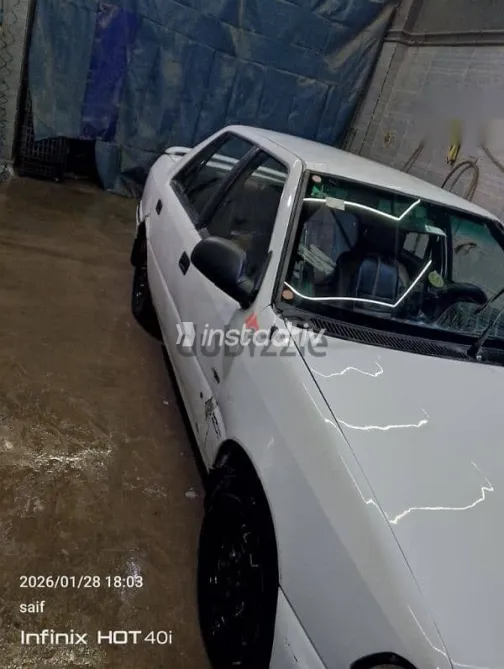 هيونداي اكسيل 1995 أبيض مستعملة للبيع - 5