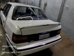 هيونداي اكسيل 1995 أبيض مستعملة للبيع