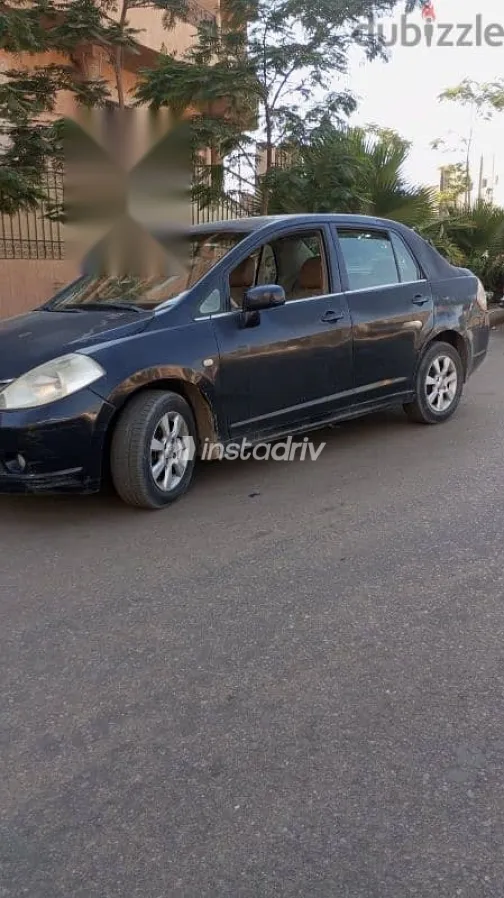 نيسان تيدا 2007 أسود مستعملة للبيع - 6