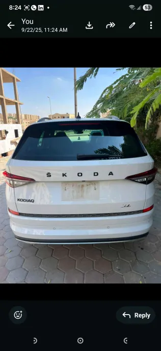 سكودا كودياك 2024 أبيض مستعملة للبيع