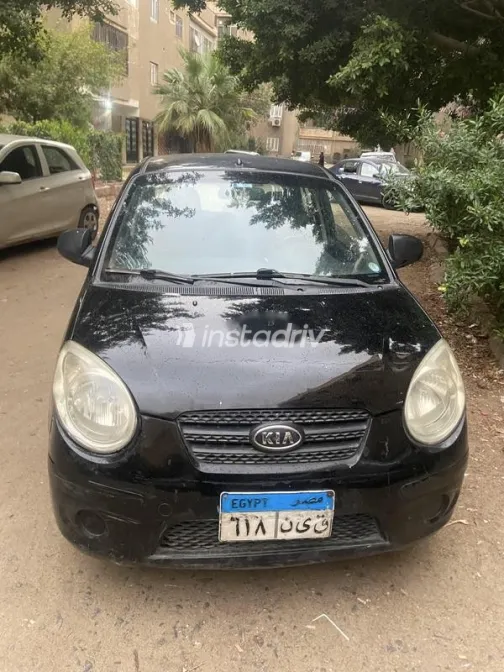 كيا بيكانتو 2008 أسود مستعملة للبيع - 1