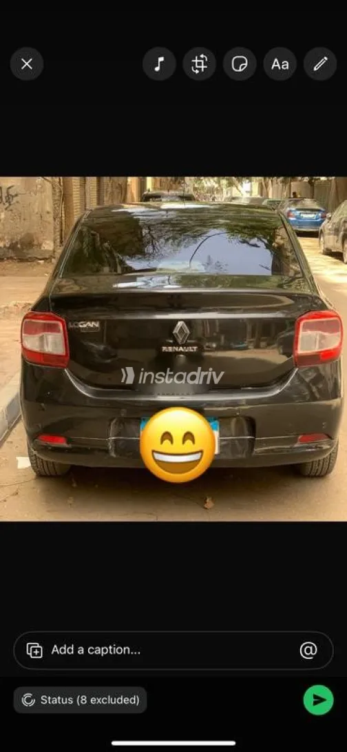 رينو لوجان 2016 أسود مستعملة للبيع - 3