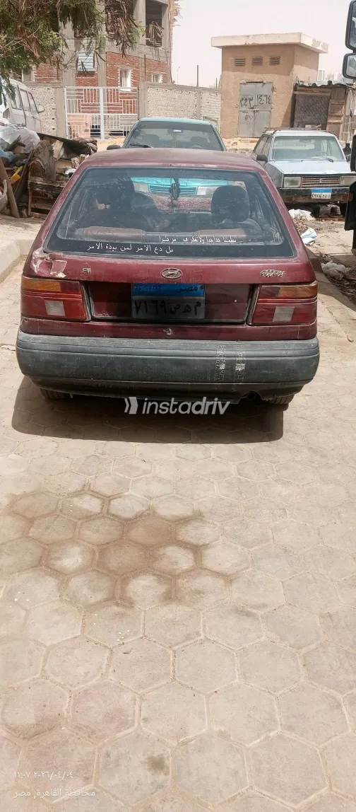 هيونداي اكسيل 1994 أبيض مستعملة للبيع - 2