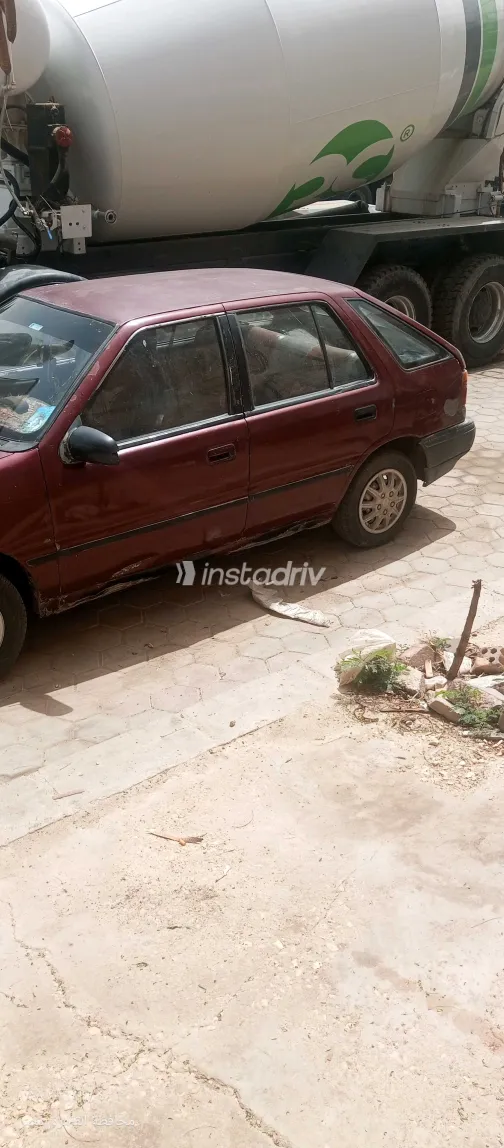 هيونداي اكسيل 1994 أبيض مستعملة للبيع - 5