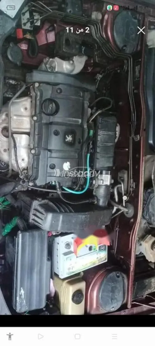 بيجو 307 2007 أحمر غامق مستعملة للبيع - 5