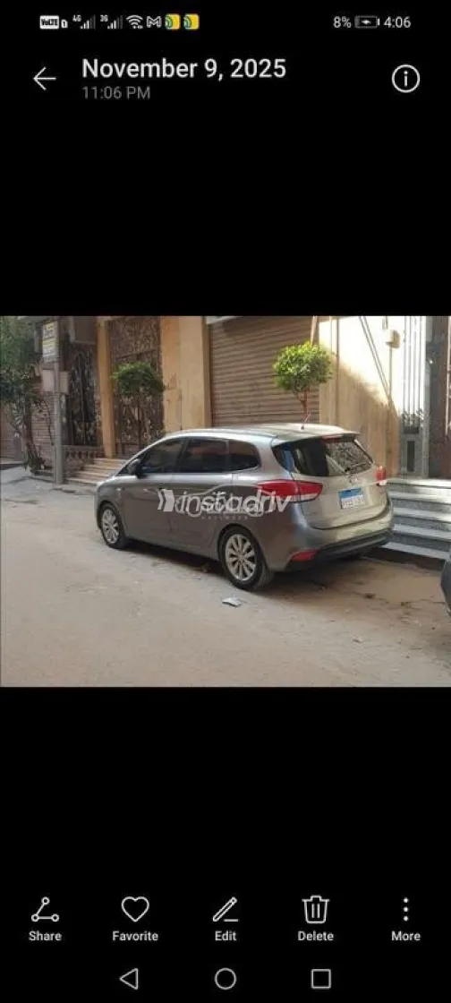 كيا كارينز 2014 فضي مستعملة للبيع - 3