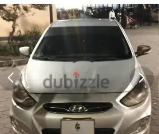 هيونداي اكسنت 2012 فضي مستعملة للبيع
