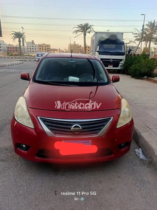 نيسان صنى 2014 أحمر مستعملة للبيع - 5