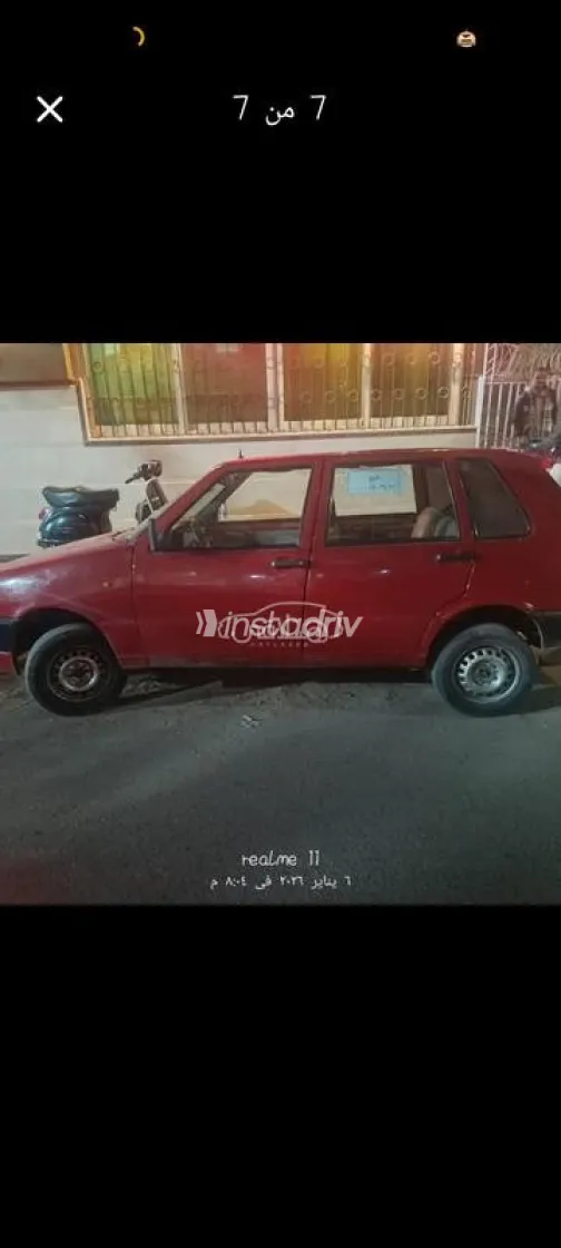فيات اونو 1993 أحمر مستعملة للبيع - 1