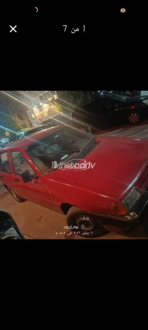 فيات اونو 1993 أحمر مستعملة للبيع - 3