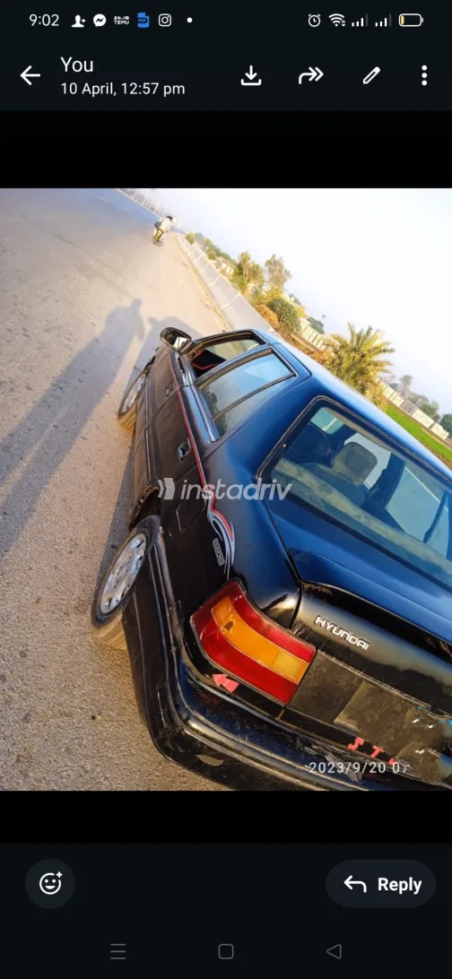 هيونداي اكسيل 1996 أبيض مستعملة للبيع - 2