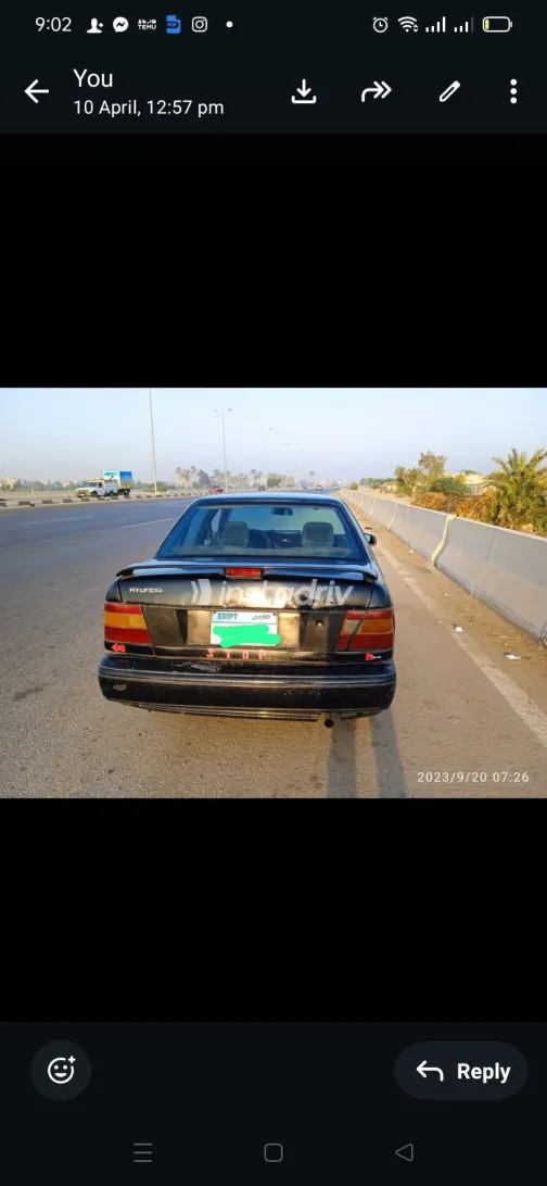 هيونداي اكسيل 1996 أبيض مستعملة للبيع - 3