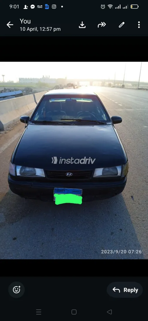 هيونداي اكسيل 1996 أبيض مستعملة للبيع - 7