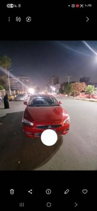 ميتسوبيشي لانسر اى اكس شارك 2016 أحمر مستعملة للبيع