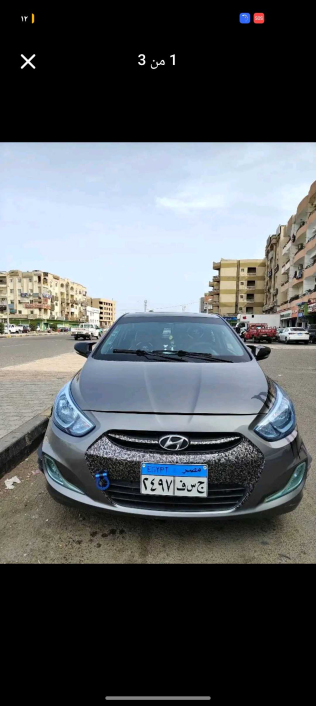 هيونداي اكسنت 2017 رمادي مستعملة للبيع