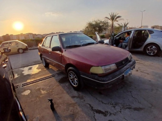 هيونداي اكسيل 1995 أحمر مستعملة للبيع