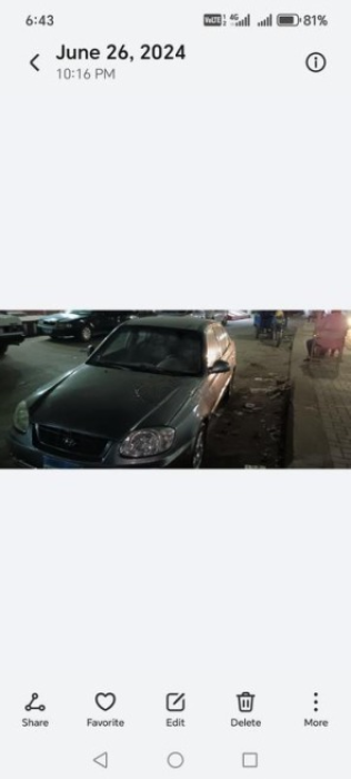 Hyundai Verna 2011 Dark Gray Used for Sale