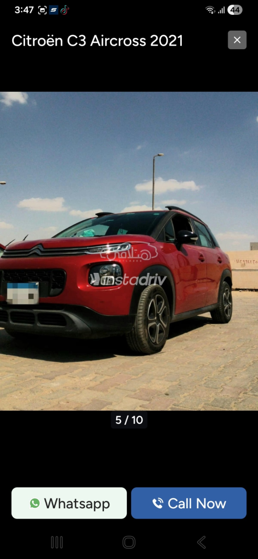 سيتروين C3 اير كروس 2021 أحمر أوتوماتيك مستعملة للبيع في مدينة نصر - 2