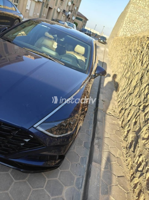 Hyundai Sonata 2021 Dark Blue Automatic Used for Sale in Nasr city - 4