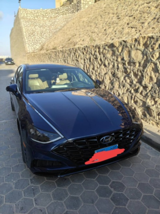 Hyundai Sonata 2021 Dark Blue Automatic Used for Sale in Nasr city