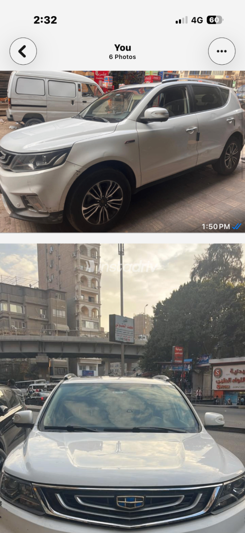 جيلي امجراند X7 2019 أبيض أوتوماتيك مستعملة للبيع في الجيزة - 3