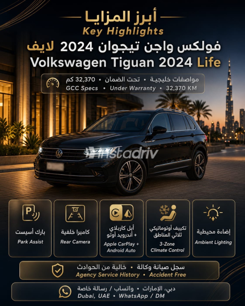 Volkswagen Tiguan 2024 Gray Automatic Used for Sale in Heliopolis - 6