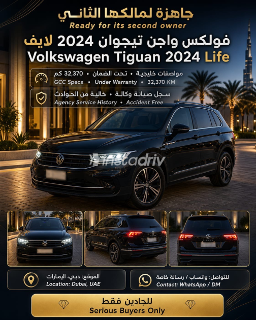 Volkswagen Tiguan 2024 Gray Automatic Used for Sale in Heliopolis - 9