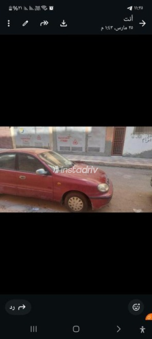 دايو لانوس 2 2007 أحمر يدوي مستعملة للبيع في بورسعيد - 2
